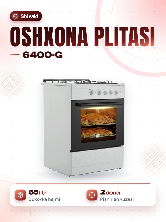 Shivaki 6400-G eko gaz plitasi