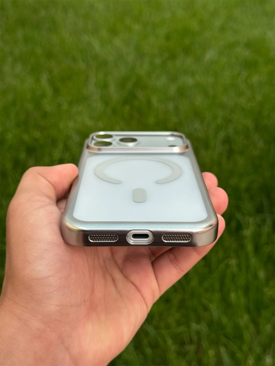 HOTME MagSafe iPhone 17 Pro Max g‘ilofi, shaffof, zarbaga chidamli, magnitli