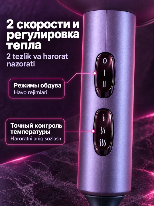 SOKANY 2400 Vt soch tozalagichi, yuqori tezlik, 2 ta uchlik
