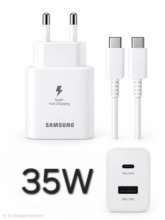 Зарядное устройство Samsung 45 Вт, 35 Вт, кабель Type-C, быстрое зарядное устройство - 