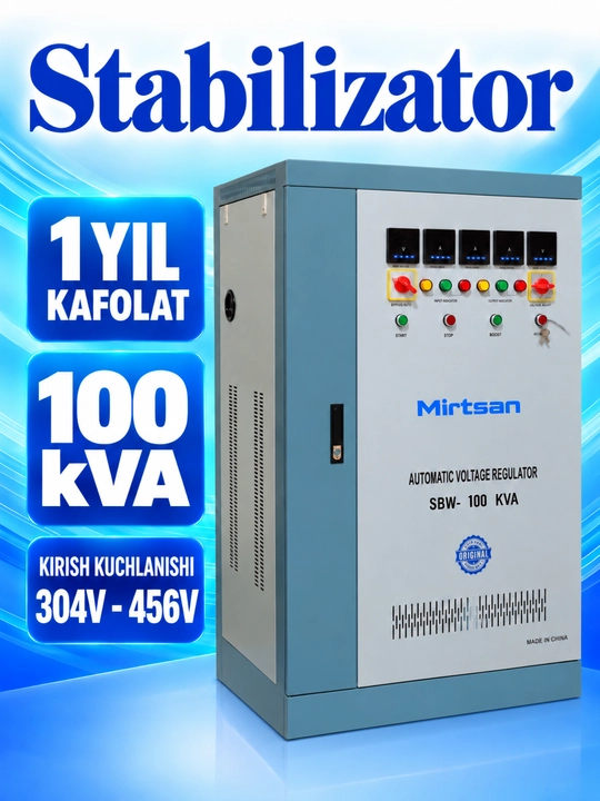 Трехфазный Стабилизатор Напряжения Mirtsan 304–456 В   Копировать
