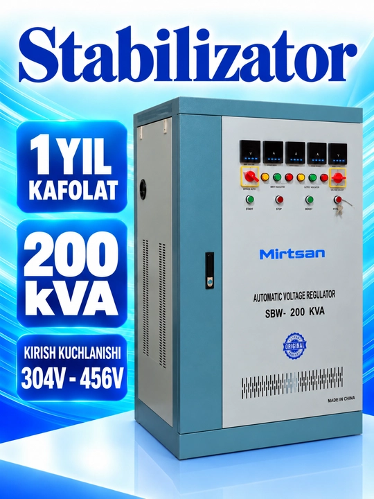 Трехфазный Стабилизатор Напряжения Mirtsan 304–456 В   Копировать