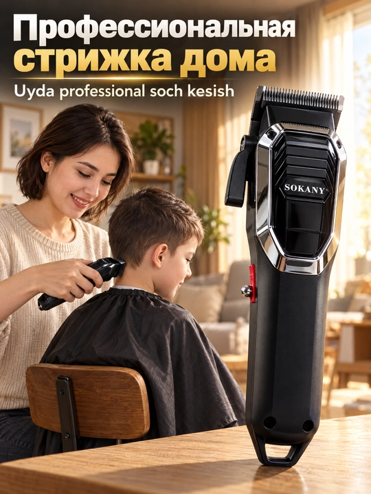 SOKANY SK-16084 soch olish mashinasi 7000 ayl/daq akkumulyatorli, 4 ta nasadkali, USB orqali zaryadlanadigan