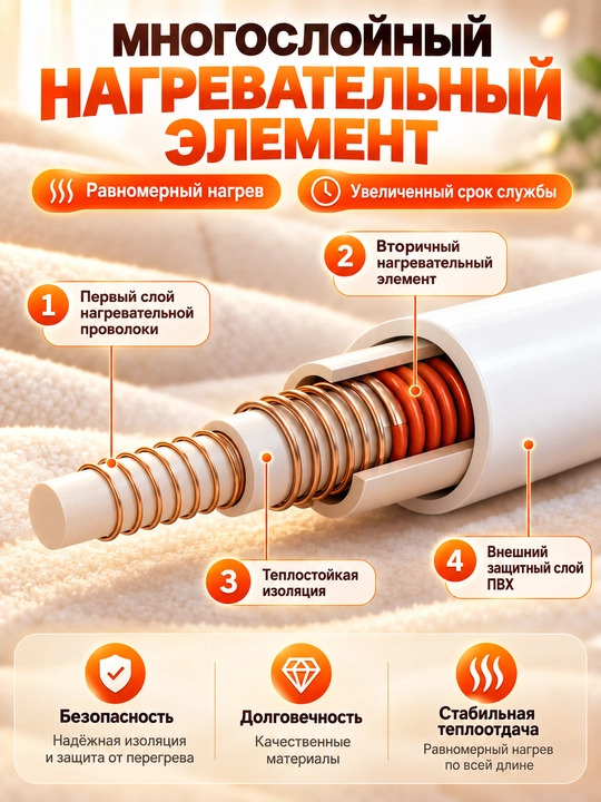 Электропростынь, электрическое одеяло, электроматрас