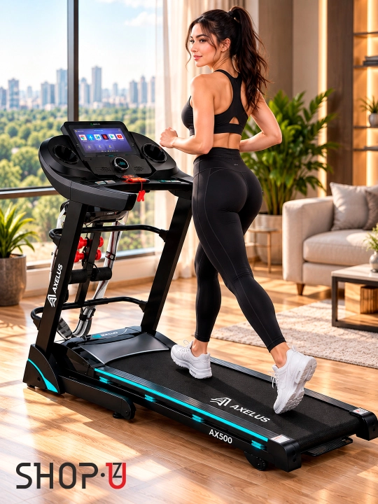 Yugurish yo'lagi Ax-500 Wi-fi bilan, fitnes va ozish uchun, 120 kggacha foydalanuvchilarga