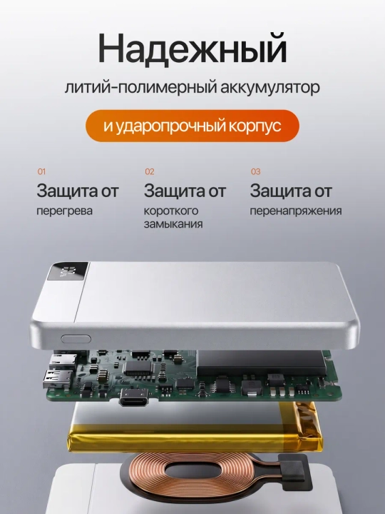 Power bank MagSafe, magnitli simsiz tashqi akkumulyator, 5000/10000 mAh, 15W/20W