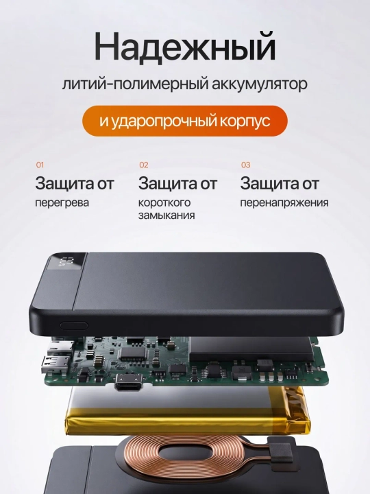 Power bank MagSafe, magnitli simsiz tashqi akkumulyator, 5000/10000 mAh, 15W/20W