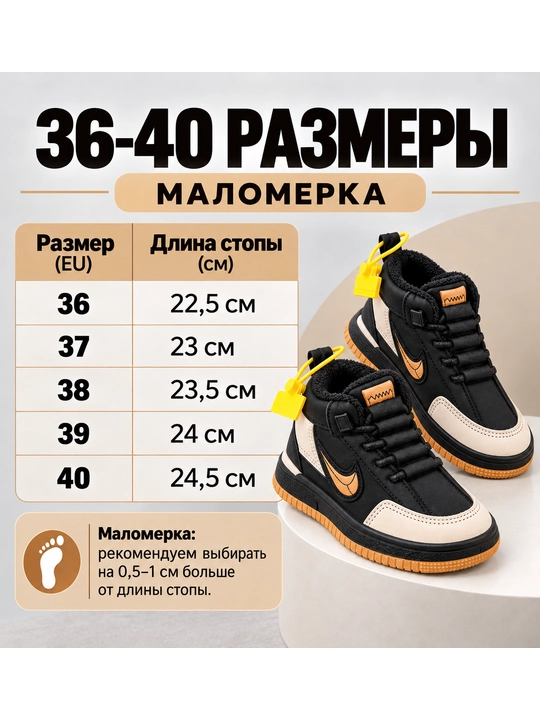 Тёплые кроссовки на меху для мальчиков - 