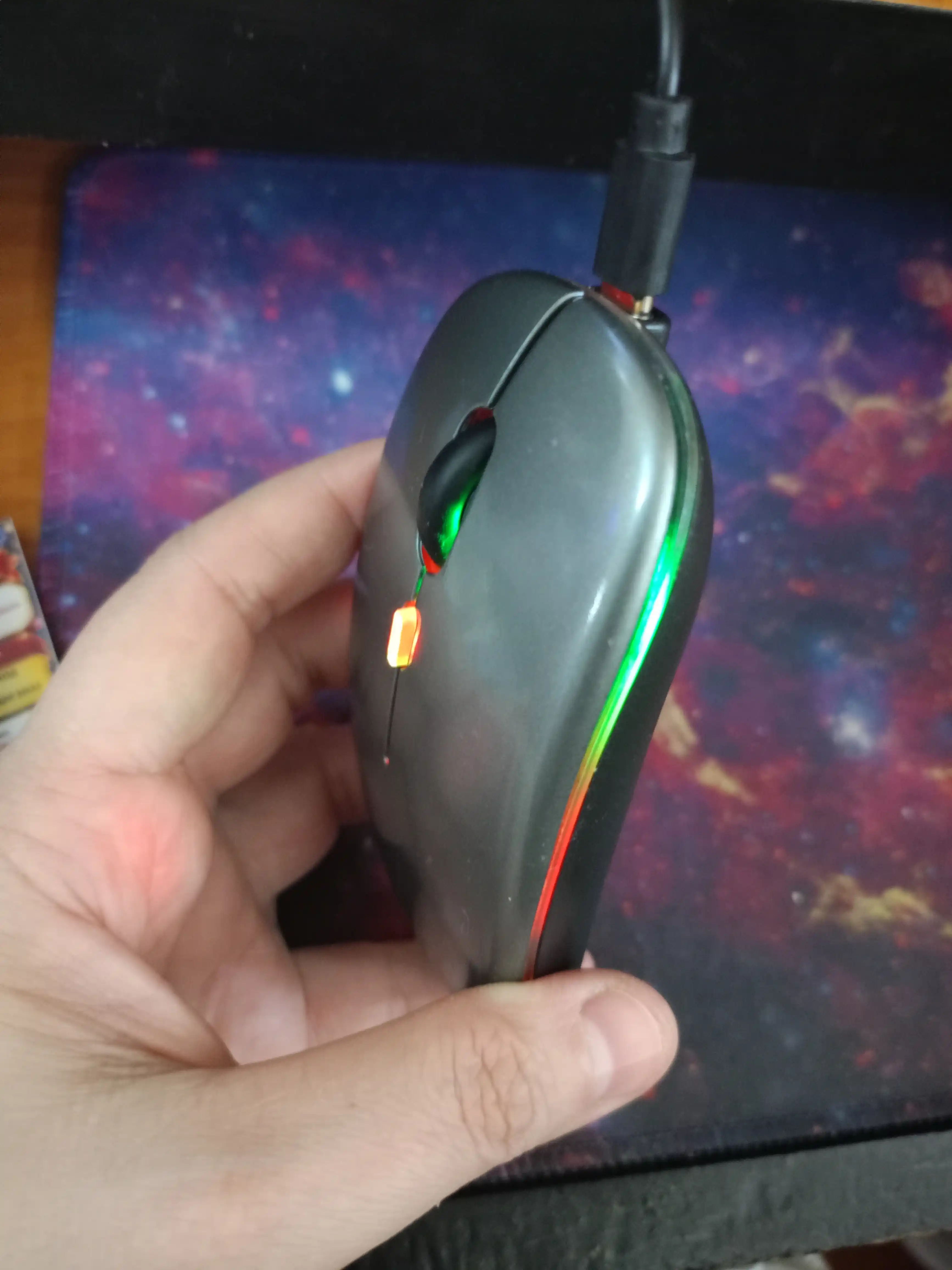Simsiz sichqoncha Bluetooth 5.0/2.4G, RGB, 1600 DPI, Type-C quvvatlanadigan