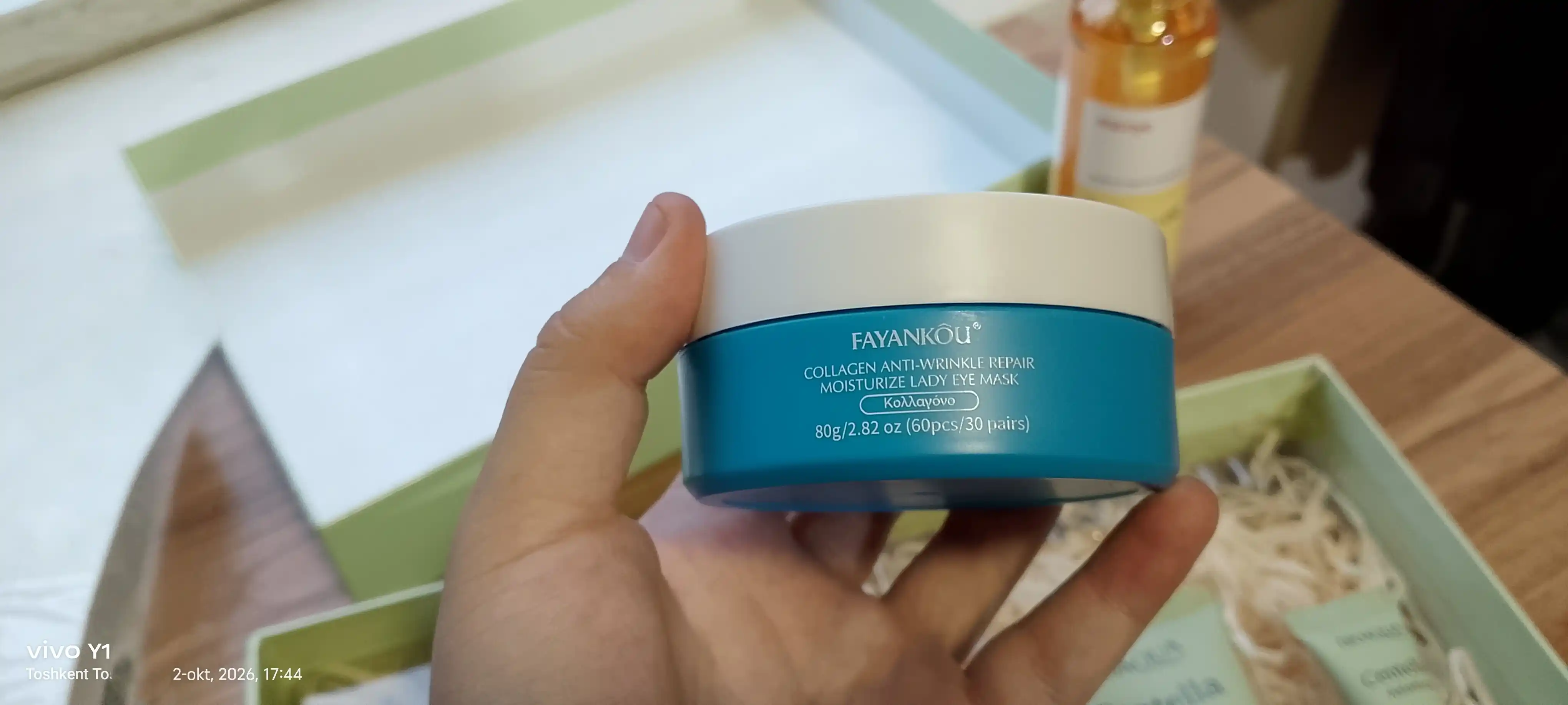 Kollagenli ko‘z osti uchun gidrogel patchi FAYANKOU, 30 juft, 80 gr