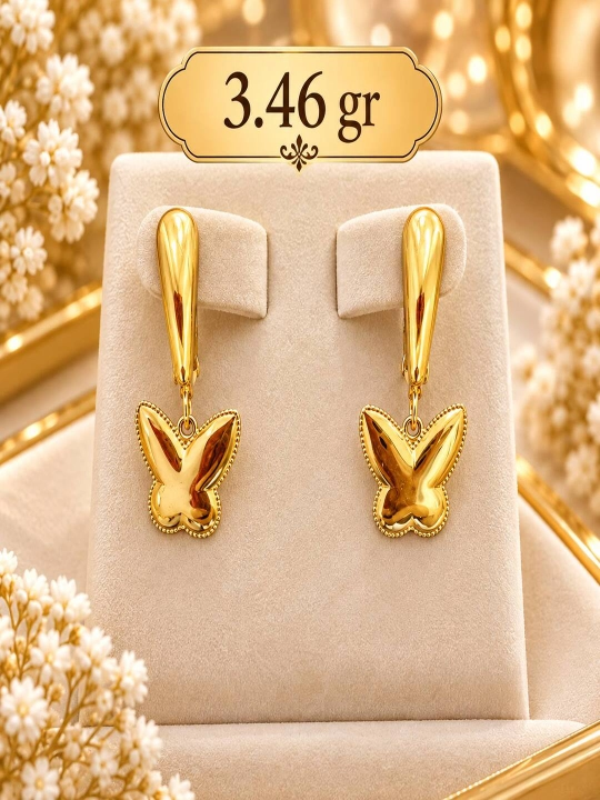 Золотые серьги 585 пробы - 
