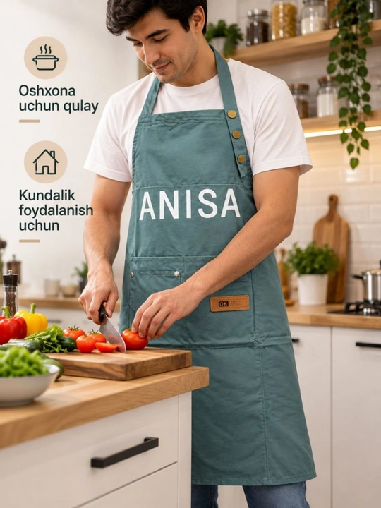 Фартук рабочий для кафе и кухни, официанта, бариста, повара, униформа