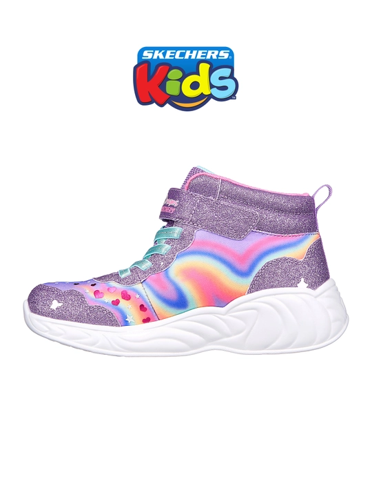 Кроссовки для девочек Skechers S Lights: Unicorn Dreams - Magical Dreamer, шнурки-резинки