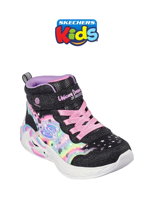 Кроссовки для девочек Skechers S Lights: Unicorn Dreams - Magical Dreamer, шнурки-резинки