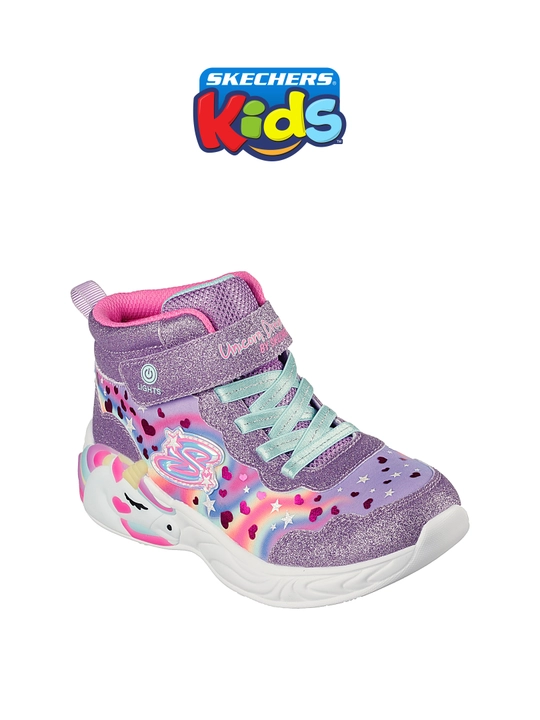 Кроссовки для девочек Skechers S Lights: Unicorn Dreams - Magical Dreamer, шнурки-резинки