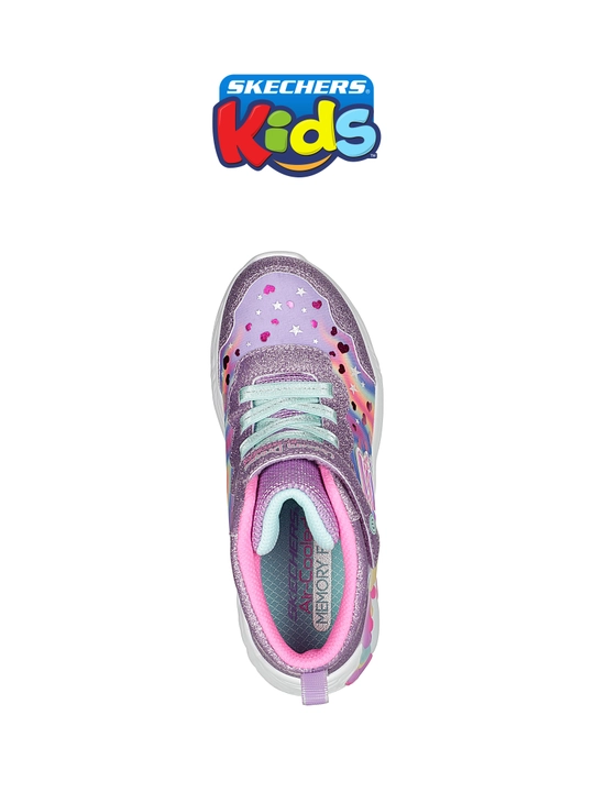 Кроссовки для девочек Skechers S Lights: Unicorn Dreams - Magical Dreamer, шнурки-резинки