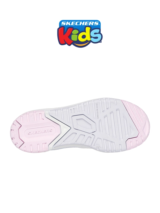 Qizlar uchun krossovkalar Skechers SKX-228, bog'ichli, to'r, charm va zamsha ustki qismli
