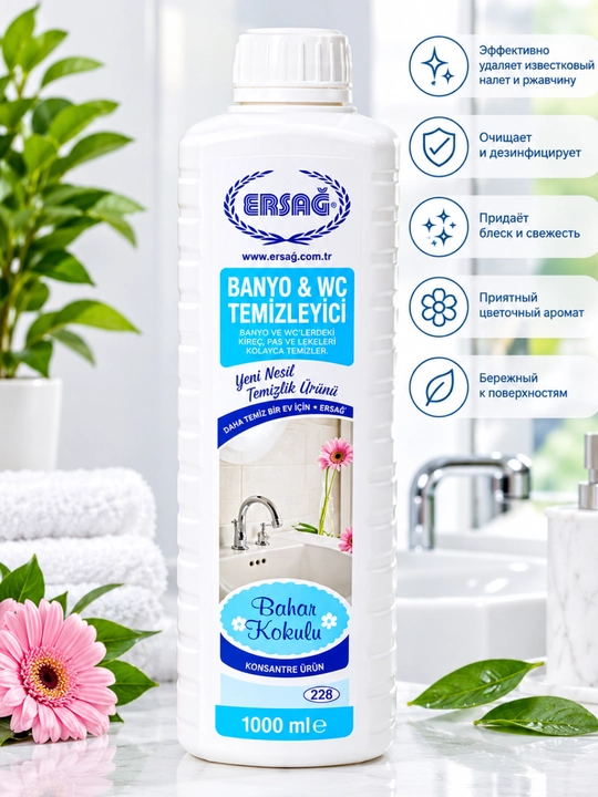 Ersağ Banyo — средство для дезинфекции ванной комнаты, антибактериальное средство - 
