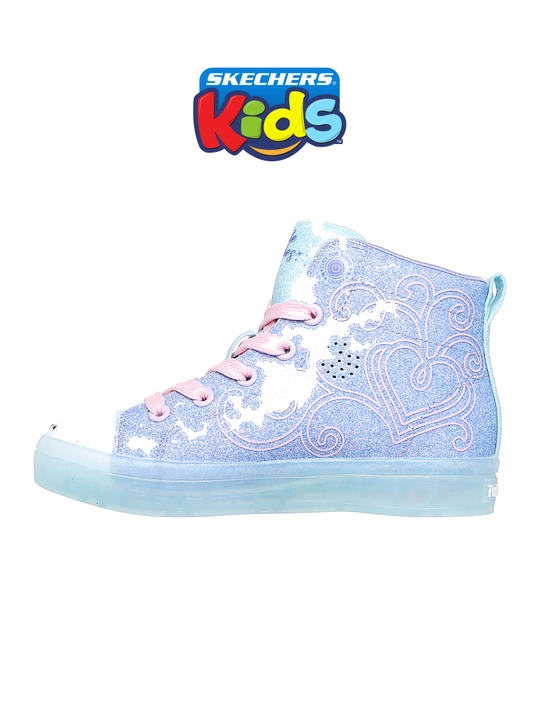 Кроссовки для девочек Skechers Twi-Lites 2.0 - Twinkle Wishes на шнуровке, светящиеся