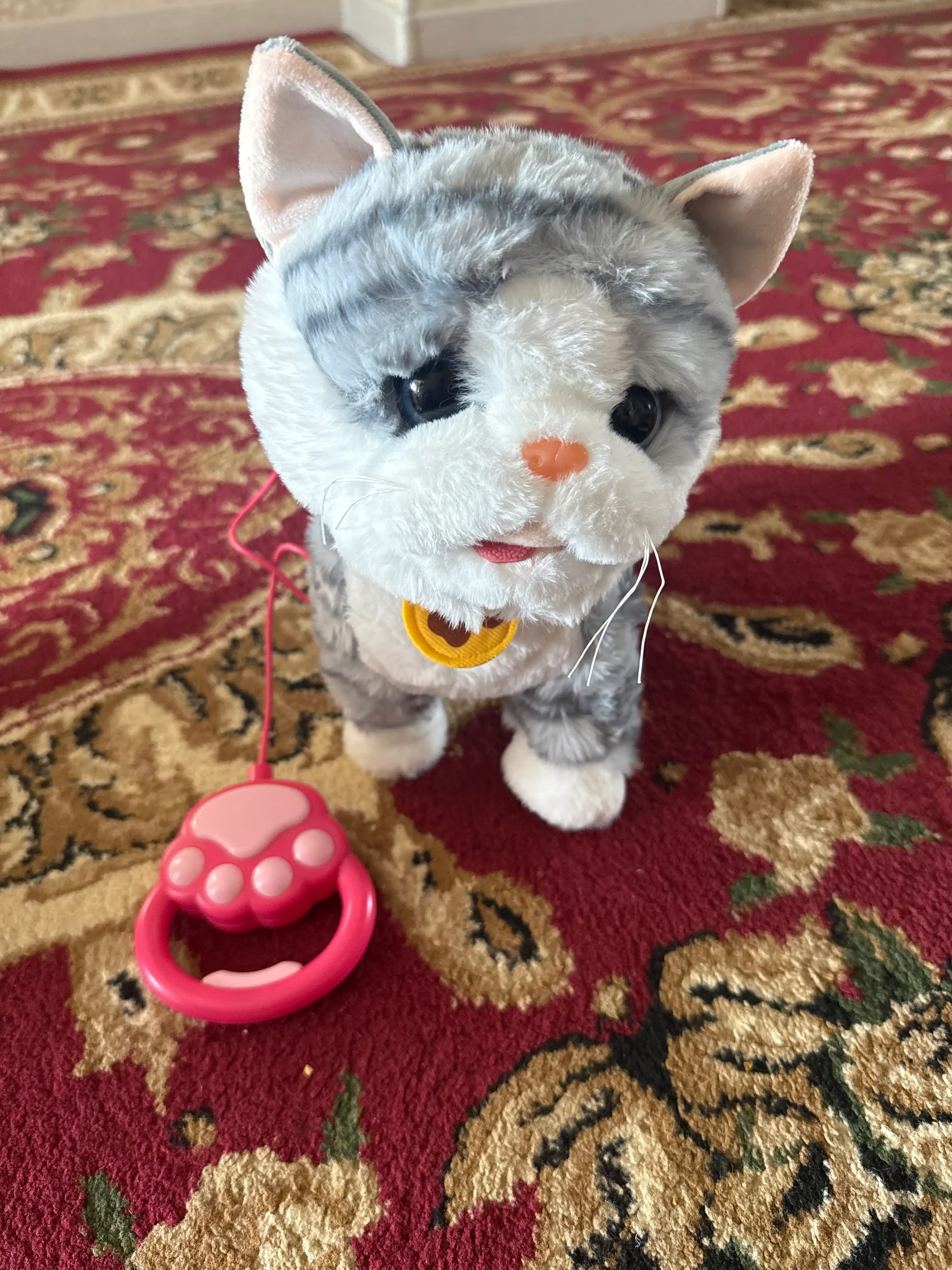 Котенок игрушка интерактивная, кошка робот, собачка робот, умный кот ходит, мяукает, лает 