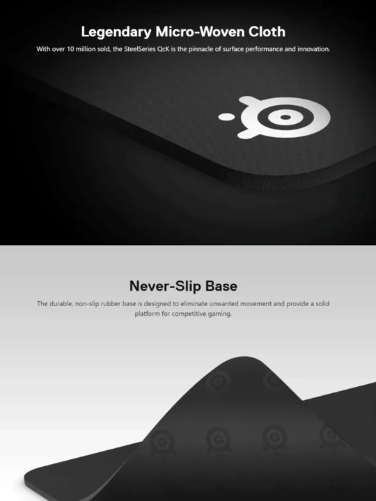 SteelSeries QcK Heavy Large 45x40x6mm Geymer O'yin Gilamcha Qalin