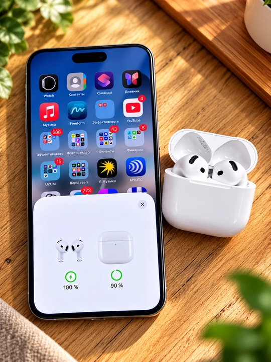 Беспроводные наушники Pods 4 сенсорным управлением для iPhone и Android