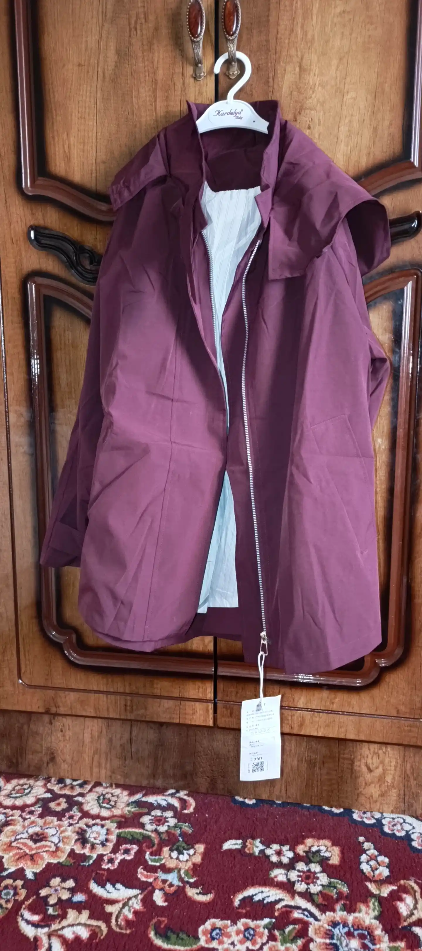 Ayollar vetrovkasi, kapyushonli kurtka, trench oversize, M–4XL — ELLY FASHION