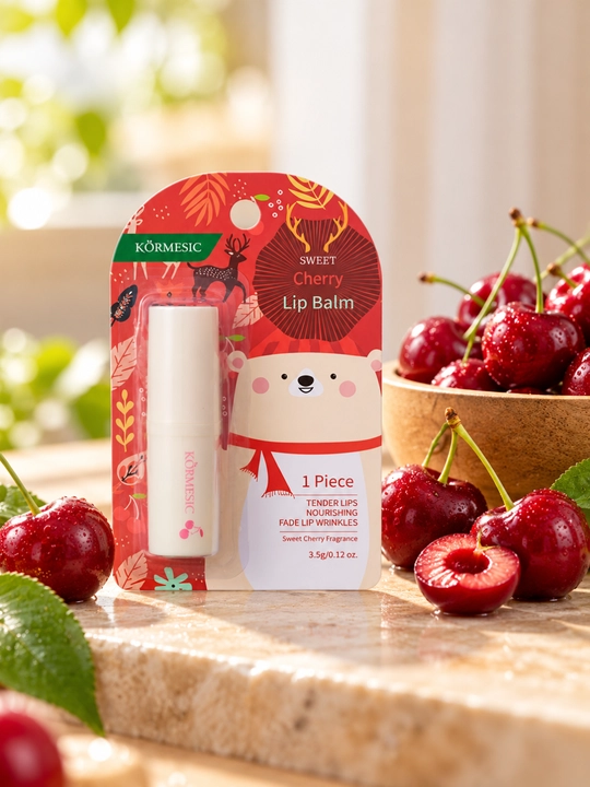 Бальзам для губ «Вишня, ваниль и роза», 3,5 г, три вкуса