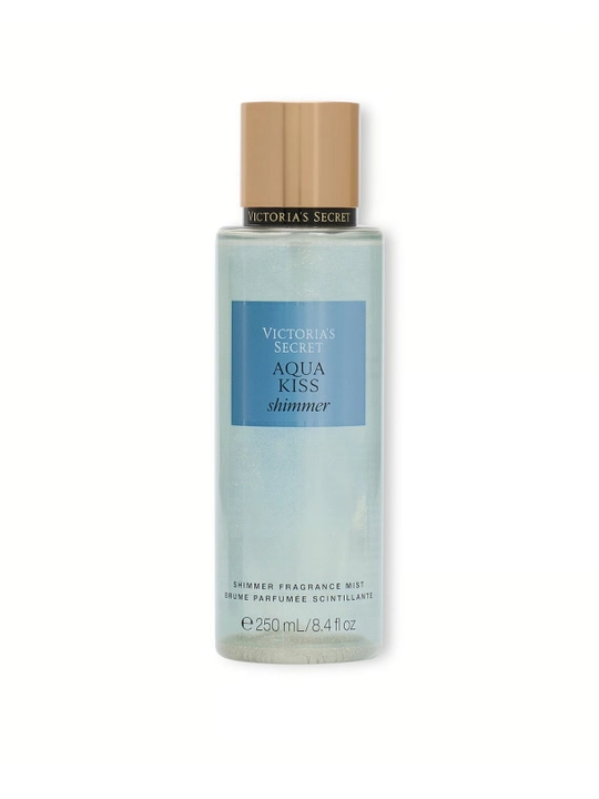 Спрей-мист для тела Victoria's Secret Aqua Kiss Shimmer с шиммером и блёстками, 250 мл - 