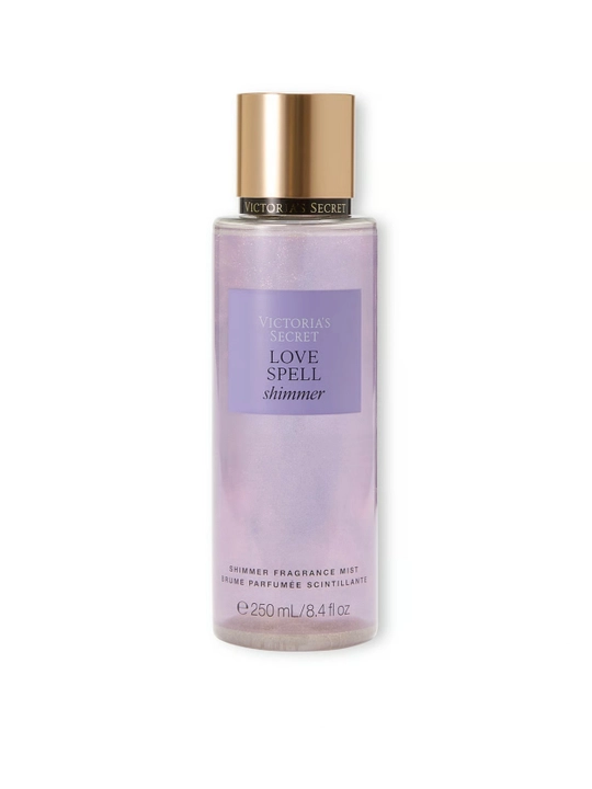 Спрей-мист для тела Victoria's Secret Love Spell Shimmer с шиммером и блёстками, 250 мл - 
