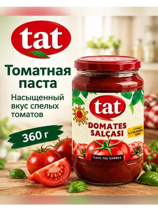 Tabiiy tomat pastasi (tuzsiz), "Tat" - 