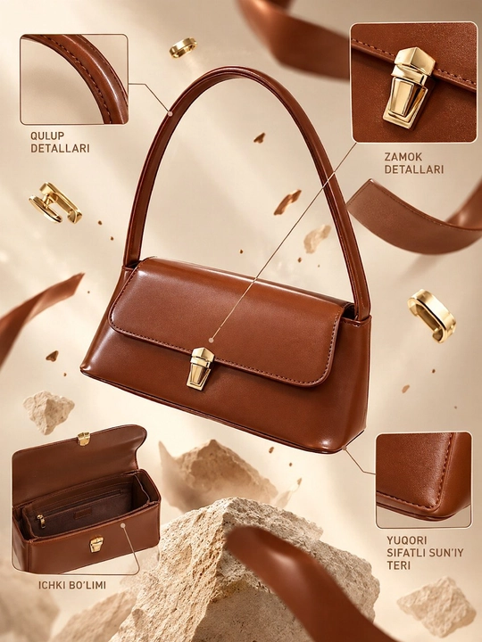 Ayollar sumkasi baguette ayollar yelka mini sumkasi - 