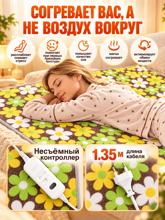 Электропростынь, электрическое одеяло, электроматрас