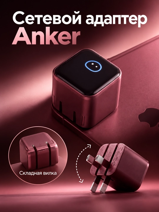 Anker Nano 45W Smart Display USB-C Fast Charger, сетевое зарядное устройство с дисплеем