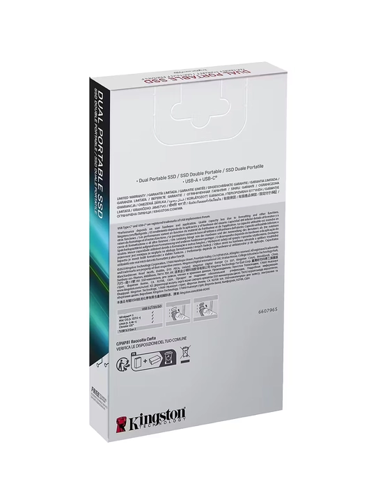Kingston Ikki rozetkali tashqi SSD USB-A USB-C