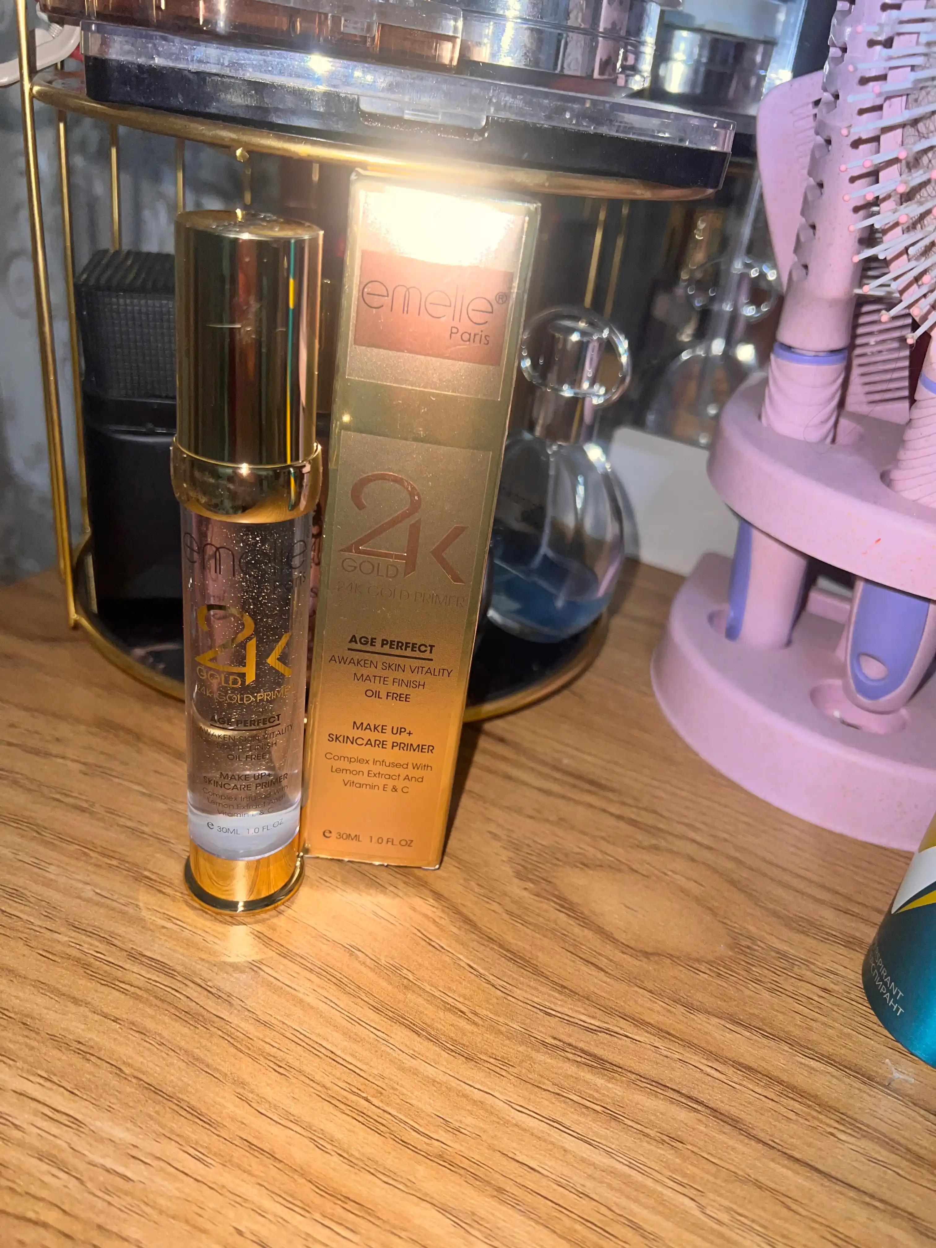 Основа под макияж EMELIE 24K GOLD, база под макияж для лица, праймер, тональная основа