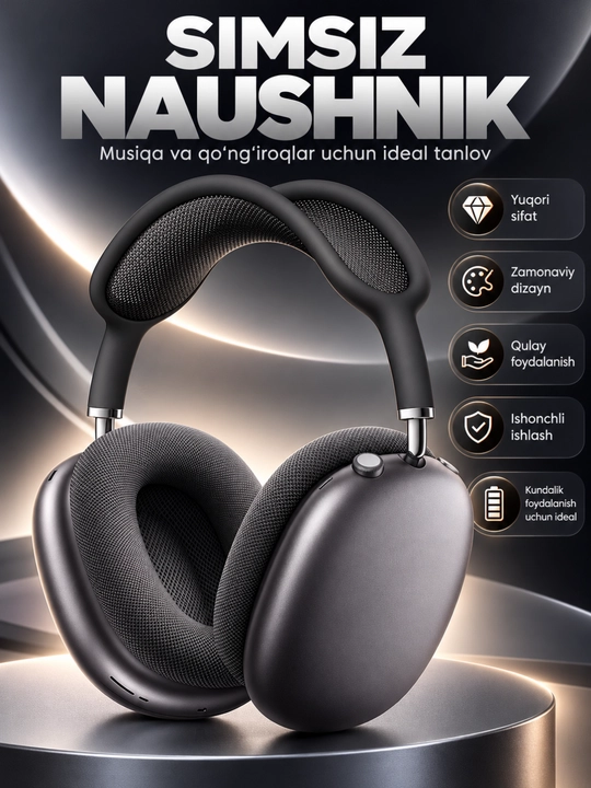 Shovqinni kamaytirish va mikrofonli premium simsiz Bluetooth Hi-Fi Stereo quloqchinlari - 