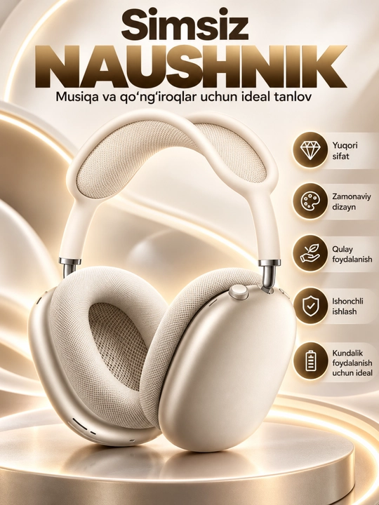 Shovqinni kamaytirish va mikrofonli premium simsiz Bluetooth Hi-Fi Stereo quloqchinlari - 