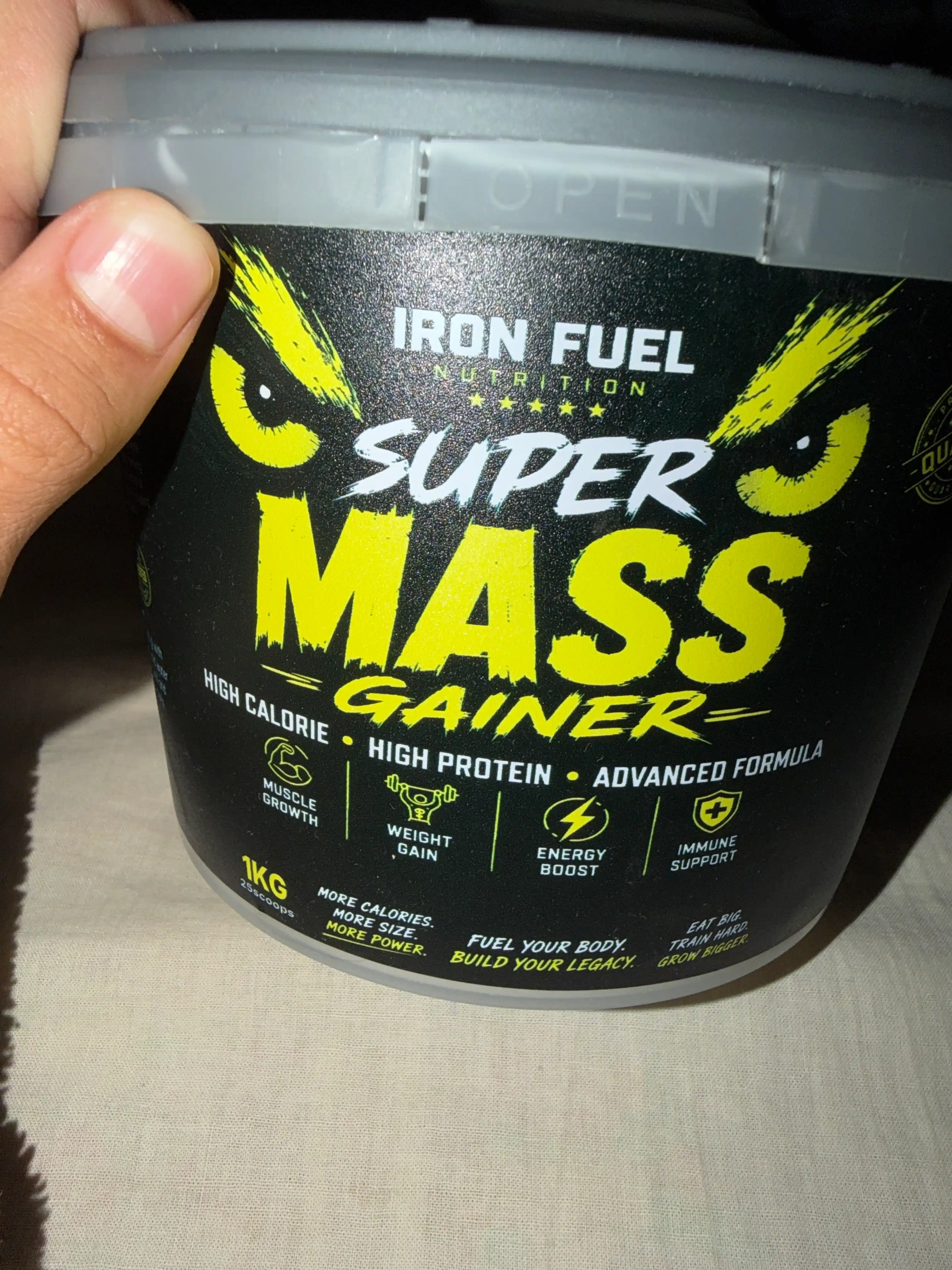Geyner Super MASS GAINER, mushak massasini olish uchun, 1-3-7 kg