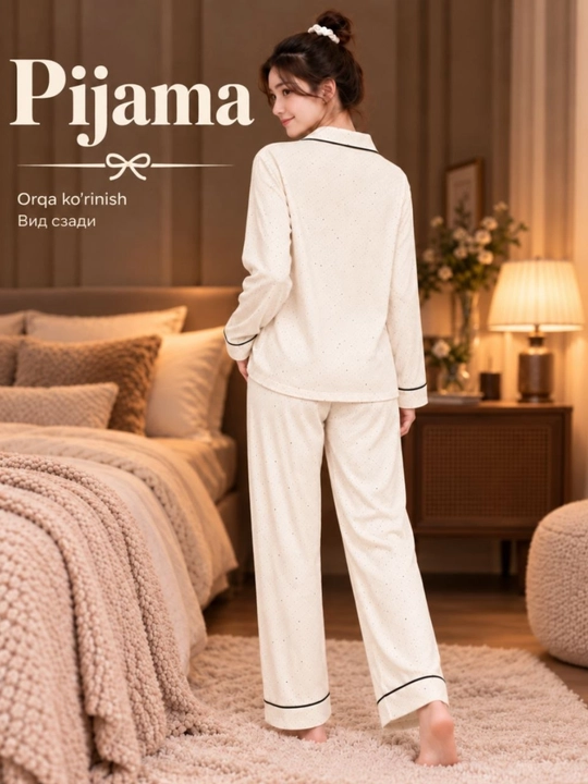 Ayollar pijamasi 2ta 1 tada, 2 o'lcham katta oling, uy kiyimi to'plam qizlar uchun, 6 rang