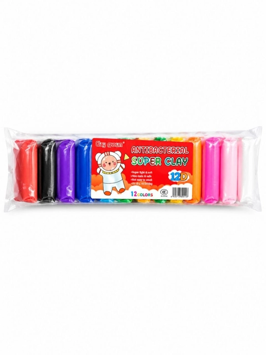 Bolalar uchun havo plastilini, yorug‘lik, rivojlantiruvchi o‘yinchoq,12 xil rang