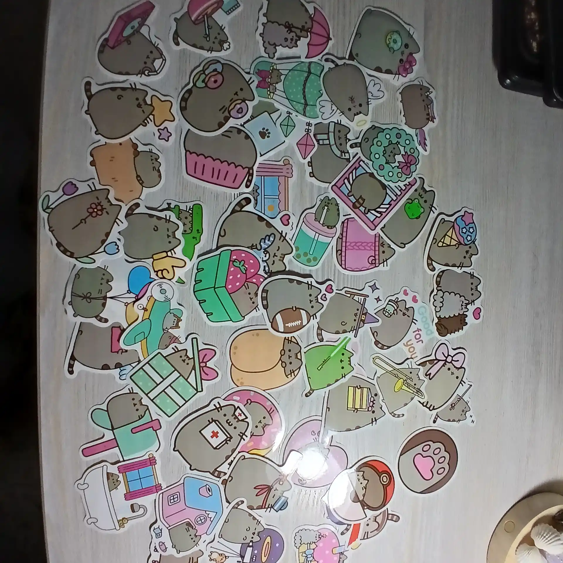 Стикеры Pusheen — милые котики, 60 шт