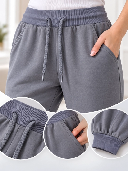 Ayollar uchun sport shim, rezinkali bel va manjetli kundalik jogger shim