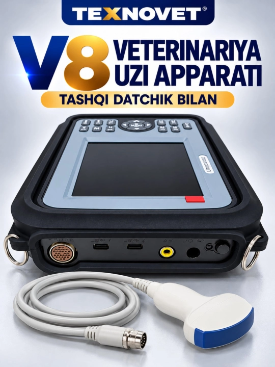 V8 veterinariya UZI apparati, tashqi datchik bilan