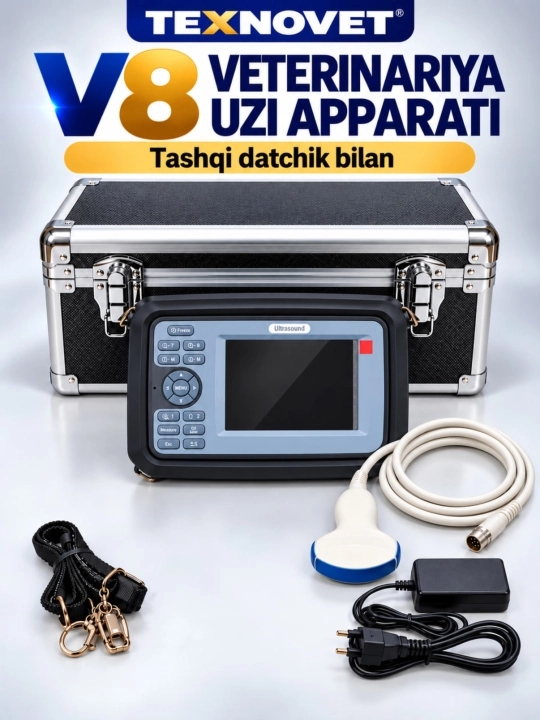 V8 veterinariya UZI apparati, tashqi datchik bilan