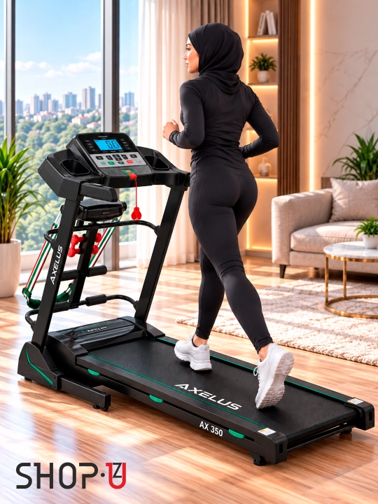 Axelus AX-350 elektr yugurish yo‘lakchasi, massajyor va gantellar bilan, 110 kg gacha
