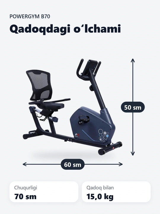 PowerGym B70 velosiped trenajyori
