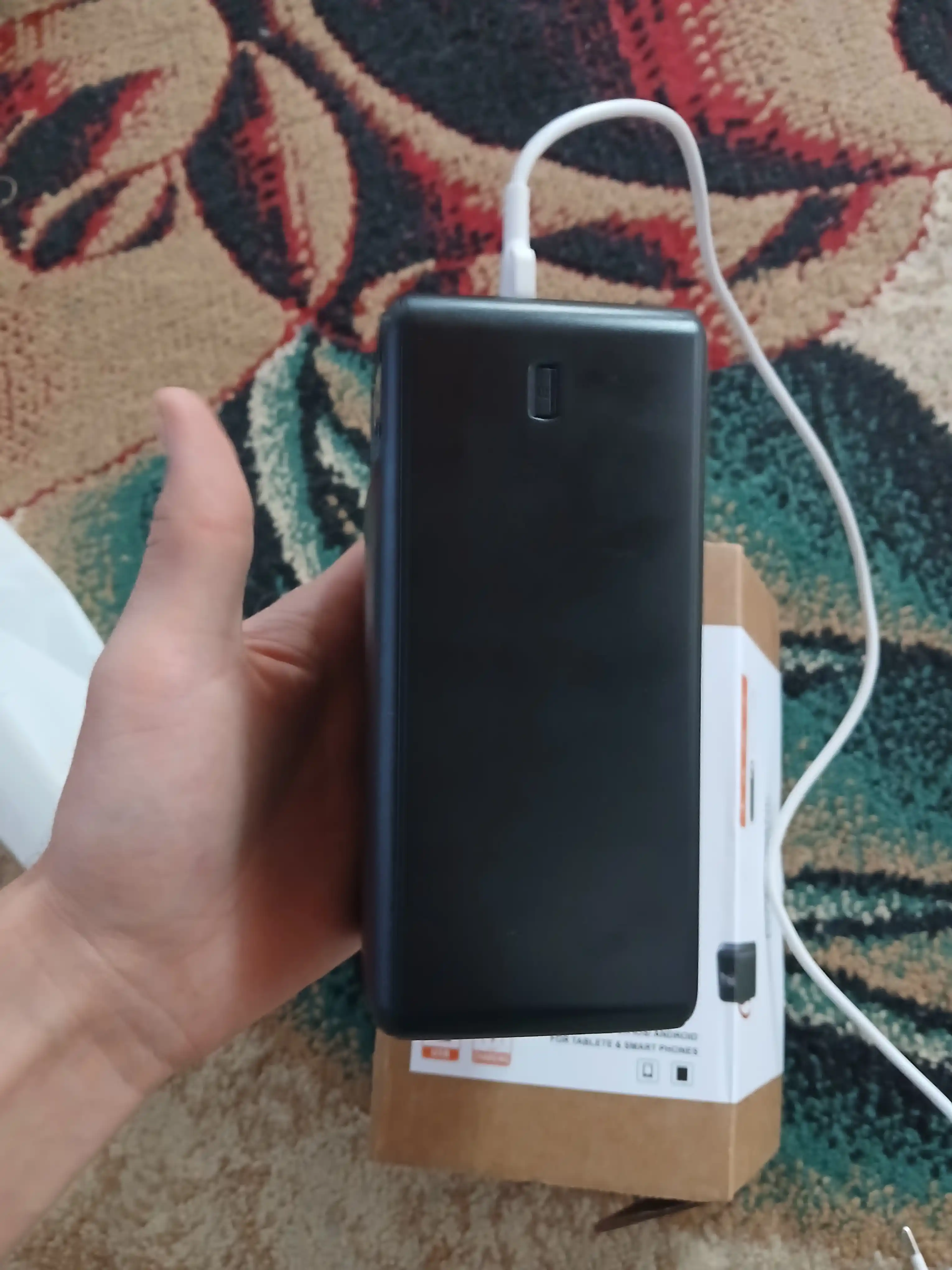 Power Bank 20000mA 66W tezkor quvvat bilan tashqi akkumulyatori +4 kabel bilan