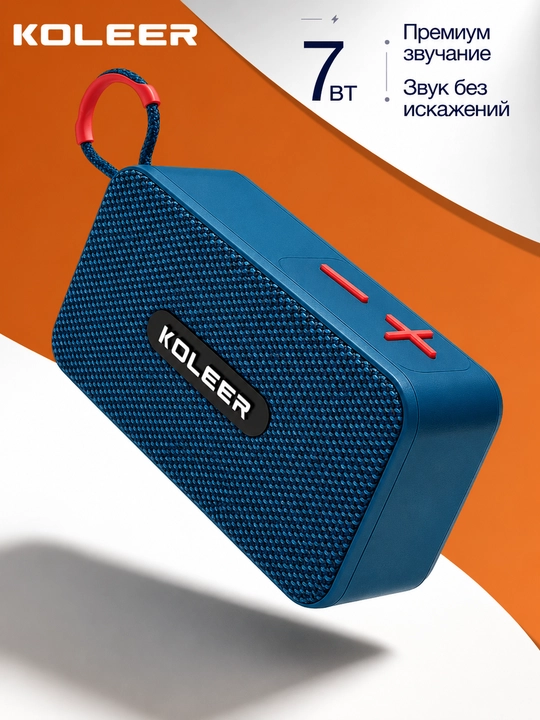 Portativ simsiz bluetooth kolonka KOLEER H33, suvga chidamli mini kalonka va karnay
