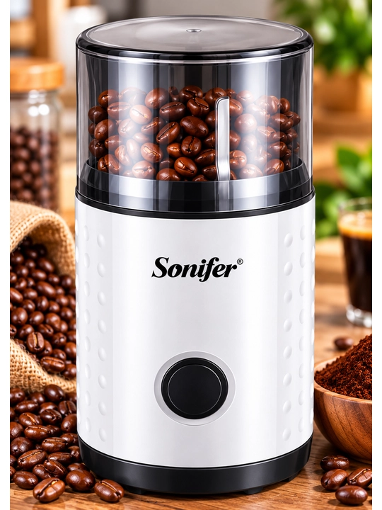 Sonifer SF-3537 Elektr Kofe Tegirmoni 160 W, 80 g, Zanglamas Po‘lat Pichoqli
